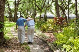 Resident of assisted living in Glendale with aide